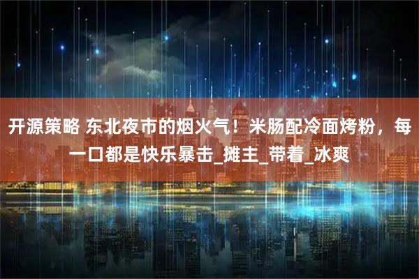 开源策略 东北夜市的烟火气!米肠配冷面烤粉,每一口都是快乐暴击_摊主_带着_冰爽